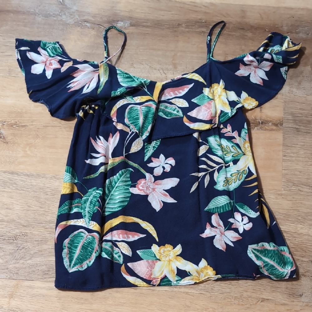 Old Navy Navy Floral Camisole